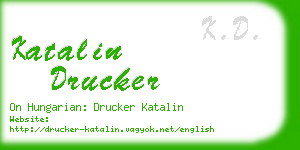 katalin drucker business card